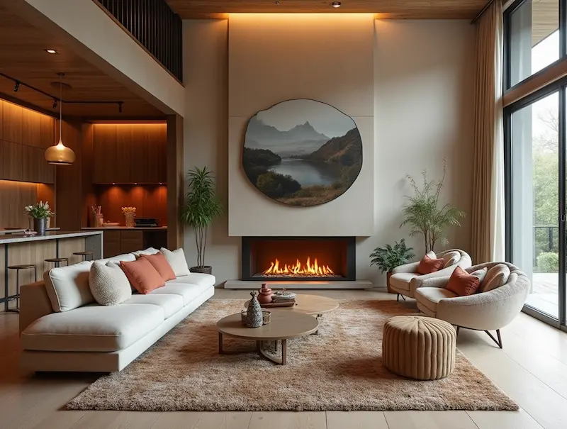styliish modern living room collage