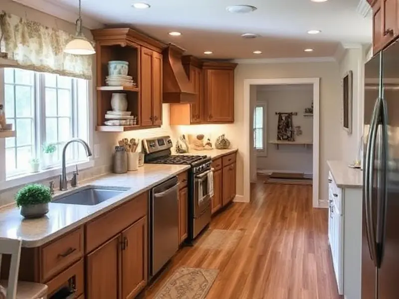 Ranch House Kitchen Remodel with Side Entry Flow