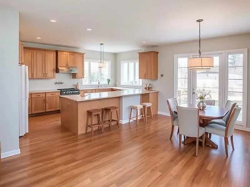 Combining Kitchen and Dining in a Split Level