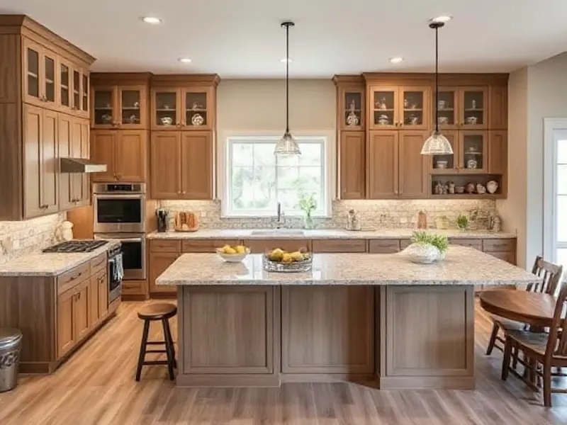 Closed Kitchen Converted to U-Shaped Open Plan