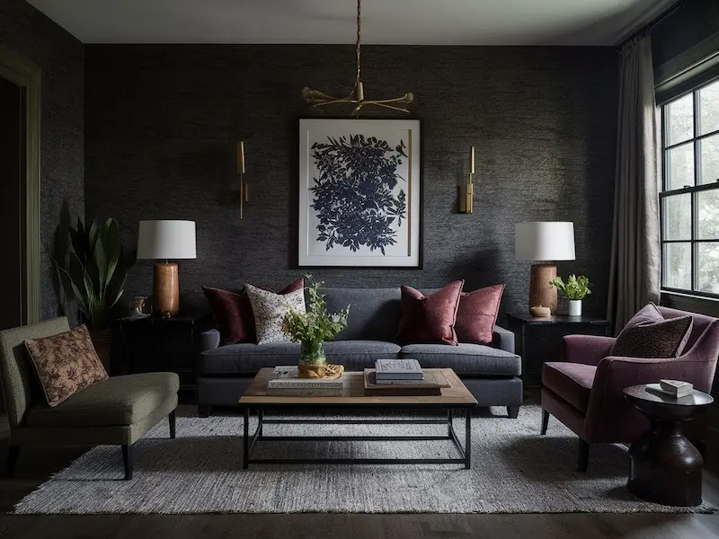 White Couch in a Dark Frame