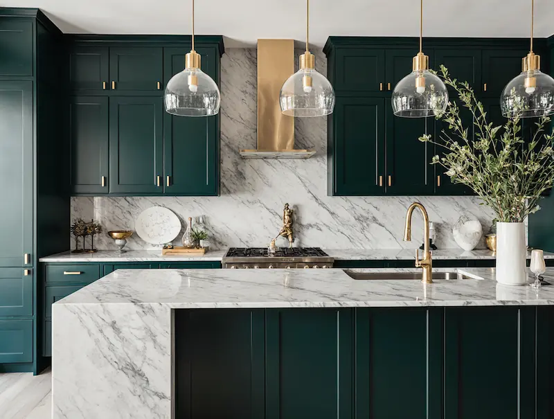 Luxe Vibes Only: Marble & Gold Glam Kitchen