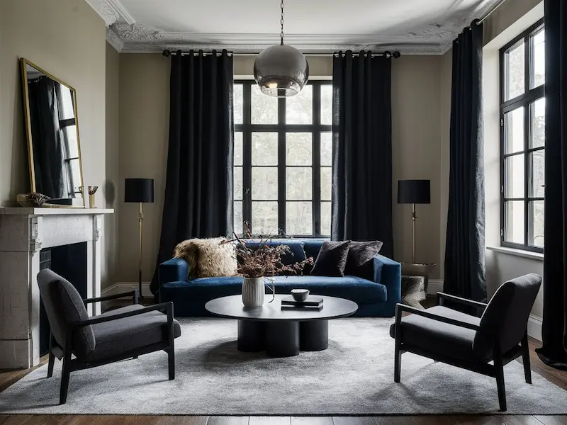 Dramatic Curtains and Window Styling