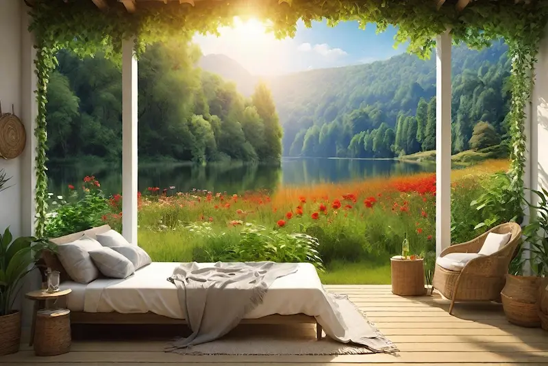 Nature-Inspired Murals for a Calming Space