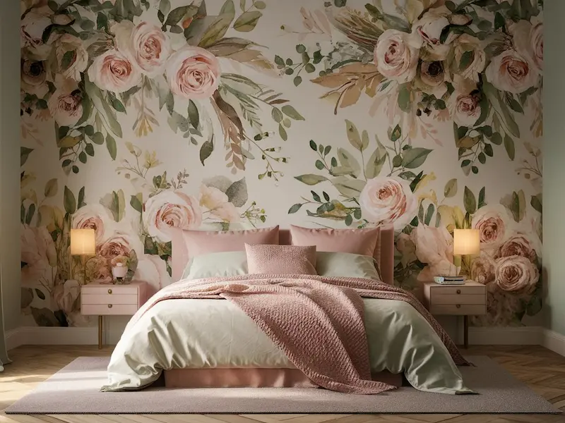 Floral Patterns for a Serene Bedroom Atmosphere